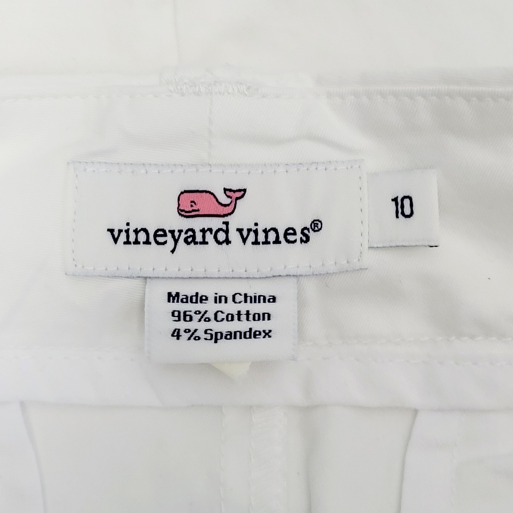 VINEYARD VINES Women’s White Cotton Mini Short Skirt Side and Back Pockets - Picture 6 of 6